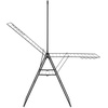 image:imageBrabantia HangOn Clothes Drying Rack with Garment Rail  82ft 25m  White  Large Indoor Clothes Airer Laundry Stand with 2 FoldOut Wings amp Hanger Hooks Folds Flat  Fits 3 Full LoadsMatt Black