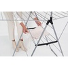 image:imageBrabantia HangOn Clothes Drying Rack with Garment Rail  82ft 25m  White  Large Indoor Clothes Airer Laundry Stand with 2 FoldOut Wings amp Hanger Hooks Folds Flat  Fits 3 Full LoadsMetallic Gray
