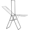 image:imageBrabantia HangOn Clothes Drying Rack with Garment Rail  82ft 25m  White  Large Indoor Clothes Airer Laundry Stand with 2 FoldOut Wings amp Hanger Hooks Folds Flat  Fits 3 Full LoadsMatt Black