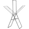 image:imageBrabantia HangOn Clothes Drying Rack with Garment Rail  82ft 25m  White  Large Indoor Clothes Airer Laundry Stand with 2 FoldOut Wings amp Hanger Hooks Folds Flat  Fits 3 Full LoadsMatt Black