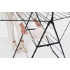 image:imageBrabantia HangOn Clothes Drying Rack with Garment Rail  82ft 25m  White  Large Indoor Clothes Airer Laundry Stand with 2 FoldOut Wings amp Hanger Hooks Folds Flat  Fits 3 Full LoadsMatt Black