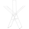 image:imageBrabantia HangOn Clothes Drying Rack with Garment Rail  82ft 25m  White  Large Indoor Clothes Airer Laundry Stand with 2 FoldOut Wings amp Hanger Hooks Folds Flat  Fits 3 Full LoadsFresh White