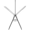 image:imageBrabantia HangOn Clothes Drying Rack with Garment Rail  82ft 25m  White  Large Indoor Clothes Airer Laundry Stand with 2 FoldOut Wings amp Hanger Hooks Folds Flat  Fits 3 Full LoadsMatt Black