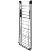 image:imageBrabantia HangOn Clothes Drying Rack with Garment Rail  82ft 25m  White  Large Indoor Clothes Airer Laundry Stand with 2 FoldOut Wings amp Hanger Hooks Folds Flat  Fits 3 Full LoadsMetallic Gray
