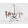 image:imageBrabantia HangOn Clothes Drying Rack with Garment Rail  82ft 25m  White  Large Indoor Clothes Airer Laundry Stand with 2 FoldOut Wings amp Hanger Hooks Folds Flat  Fits 3 Full LoadsMatt Black