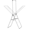 image:imageBrabantia HangOn Clothes Drying Rack with Garment Rail  82ft 25m  White  Large Indoor Clothes Airer Laundry Stand with 2 FoldOut Wings amp Hanger Hooks Folds Flat  Fits 3 Full LoadsMetallic Gray