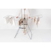 image:imageBrabantia HangOn Clothes Drying Rack with Garment Rail  82ft 25m  White  Large Indoor Clothes Airer Laundry Stand with 2 FoldOut Wings amp Hanger Hooks Folds Flat  Fits 3 Full LoadsMetallic Gray