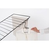 image:imageBrabantia HangOn Clothes Drying Rack with Garment Rail  82ft 25m  White  Large Indoor Clothes Airer Laundry Stand with 2 FoldOut Wings amp Hanger Hooks Folds Flat  Fits 3 Full LoadsMatt Black