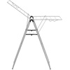 image:imageBrabantia HangOn Compact Clothes Drying Rack  49ft 15m  Metallic Gray  Small Indoor Clothes Airer Laundry Stand with 2 Foldout Wings amp Hanger Hooks Folds Flat Ideal for Condos  Fits Full LoadMetallic Gray
