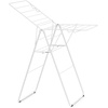 image:imageBrabantia HangOn Compact Clothes Drying Rack  49ft 15m  Metallic Gray  Small Indoor Clothes Airer Laundry Stand with 2 Foldout Wings amp Hanger Hooks Folds Flat Ideal for Condos  Fits Full LoadFresh White