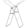 image:imageBrabantia HangOn Compact Clothes Drying Rack  49ft 15m  Metallic Gray  Small Indoor Clothes Airer Laundry Stand with 2 Foldout Wings amp Hanger Hooks Folds Flat Ideal for Condos  Fits Full LoadMetallic Gray