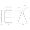 image:imageBrabantia HangOn Compact Clothes Drying Rack  49ft 15m  Metallic Gray  Small Indoor Clothes Airer Laundry Stand with 2 Foldout Wings amp Hanger Hooks Folds Flat Ideal for Condos  Fits Full LoadFresh White