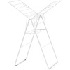 image:imageBrabantia HangOn Compact Clothes Drying Rack  49ft 15m  Metallic Gray  Small Indoor Clothes Airer Laundry Stand with 2 Foldout Wings amp Hanger Hooks Folds Flat Ideal for Condos  Fits Full LoadFresh White