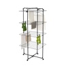 image:imageBrabantia HangOn Tower Clothes Drying Rack with Wheels  98ft 30m  White  Tall 3Tier Indoor Clothes Airer with Adjustable Shelves for Towels Folds Flat to Save Space  Fits 3 Full LoadsMatt Black