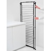 image:imageBrabantia HangOn Tower Clothes Drying Rack with Wheels  98ft 30m  White  Tall 3Tier Indoor Clothes Airer with Adjustable Shelves for Towels Folds Flat to Save Space  Fits 3 Full LoadsMatt Black