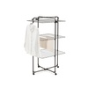 image:imageBrabantia HangOn Tower Clothes Drying Rack with Wheels  98ft 30m  White  Tall 3Tier Indoor Clothes Airer with Adjustable Shelves for Towels Folds Flat to Save Space  Fits 3 Full LoadsMatt Black