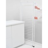 image:imageBrabantia HangOn Tower Clothes Drying Rack with Wheels  98ft 30m  White  Tall 3Tier Indoor Clothes Airer with Adjustable Shelves for Towels Folds Flat to Save Space  Fits 3 Full LoadsWhite