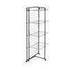 image:imageBrabantia HangOn Tower Clothes Drying Rack with Wheels  98ft 30m  White  Tall 3Tier Indoor Clothes Airer with Adjustable Shelves for Towels Folds Flat to Save Space  Fits 3 Full LoadsMatt Black