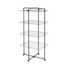 image:imageBrabantia HangOn Tower Clothes Drying Rack with Wheels  98ft 30m  White  Tall 3Tier Indoor Clothes Airer with Adjustable Shelves for Towels Folds Flat to Save Space  Fits 3 Full LoadsMatt Black