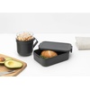 image:imageBrabantia Make amp Take Break Set Set of 2 Matching Water Bottle with Fruit Sieve Infuser amp Flat Lunch Box BPAFree Travel To Go Meal Containers Dishwasher SafeDark Gray