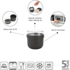 image:imageBrabantia Make amp Take Breakfast Bowl with Removable Clear Compartment for Toppings Light Gray 100 Leakproof Microwave amp Freezer Safe Oats Fruit Cereal Container 17 fl ozDark Gray