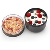image:imageBrabantia Make amp Take Breakfast Bowl with Removable Clear Compartment for Toppings Light Gray 100 Leakproof Microwave amp Freezer Safe Oats Fruit Cereal Container 17 fl ozDark Gray