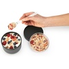 image:imageBrabantia Make amp Take Breakfast Bowl with Removable Clear Compartment for Toppings Light Gray 100 Leakproof Microwave amp Freezer Safe Oats Fruit Cereal Container 17 fl ozDark Gray