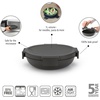 image:imageBrabantia Make amp Take Lunch Bowl Jade Green 100 Leakproof Convenient Flat Design Microwave amp Freezer Safe Pasta Noodles Meal Prep Container 34ozDark Gray