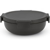image:imageBrabantia Make amp Take Lunch Bowl Jade Green 100 Leakproof Convenient Flat Design Microwave amp Freezer Safe Pasta Noodles Meal Prep Container 34ozDark Gray