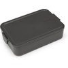 image:imageBrabantia Make amp Take Medium Lunch Box Jade Green BPAFree Airtight Snap Locks Microwave amp Freezer Safe Travel Meal Prep Container 37ozDark Gray