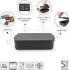 image:imageBrabantia Make amp Take Medium Lunch Box Jade Green BPAFree Airtight Snap Locks Microwave amp Freezer Safe Travel Meal Prep Container 37ozDark Gray