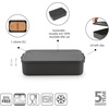 image:imageBrabantia Make amp Take Medium Lunch Box Jade Green BPAFree Airtight Snap Locks Microwave amp Freezer Safe Travel Meal Prep Container 37ozDark Gray