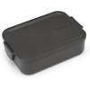 image:imageBrabantia Make amp Take Medium Lunch Box Jade Green BPAFree Airtight Snap Locks Microwave amp Freezer Safe Travel Meal Prep Container 37ozDark Gray