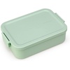 image:imageBrabantia Make amp Take Medium Lunch Box Jade Green BPAFree Airtight Snap Locks Microwave amp Freezer Safe Travel Meal Prep Container 37ozJade Green