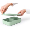 image:imageBrabantia Make amp Take Medium Lunch Box Jade Green BPAFree Airtight Snap Locks Microwave amp Freezer Safe Travel Meal Prep Container 37ozJade Green