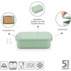image:imageBrabantia Make amp Take Medium Lunch Box Jade Green BPAFree Airtight Snap Locks Microwave amp Freezer Safe Travel Meal Prep Container 37ozJade Green