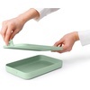image:imageBrabantia Make amp Take Medium Lunch Box Jade Green BPAFree Airtight Snap Locks Microwave amp Freezer Safe Travel Meal Prep Container 37ozJade Green
