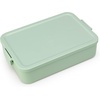 image:imageBrabantia Make amp Take Medium Lunch Box Jade Green BPAFree Airtight Snap Locks Microwave amp Freezer Safe Travel Meal Prep Container 37ozJade Green