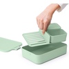image:imageBrabantia Make amp Take Medium Lunch Box Jade Green BPAFree Airtight Snap Locks Microwave amp Freezer Safe Travel Meal Prep Container 37ozJade Green