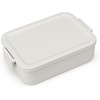 image:imageBrabantia Make amp Take Medium Lunch Box Jade Green BPAFree Airtight Snap Locks Microwave amp Freezer Safe Travel Meal Prep Container 37ozLight Gray