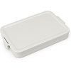 image:imageBrabantia Make amp Take Medium Lunch Box Jade Green BPAFree Airtight Snap Locks Microwave amp Freezer Safe Travel Meal Prep Container 37ozLight Gray