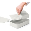 image:imageBrabantia Make amp Take Medium Lunch Box Jade Green BPAFree Airtight Snap Locks Microwave amp Freezer Safe Travel Meal Prep Container 37ozLight Gray
