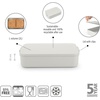 image:imageBrabantia Make amp Take Medium Lunch Box Jade Green BPAFree Airtight Snap Locks Microwave amp Freezer Safe Travel Meal Prep Container 37ozLight Gray
