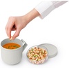 image:imageBrabantia Make amp Take Soup Mug with Handle amp Removable Clear Compartment for Toppings Jade Green 100 Leakproof Microwave amp Freezer Safe Meal Prep Container 20 fl ozLight Gray