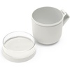image:imageBrabantia Make amp Take Soup Mug with Handle amp Removable Clear Compartment for Toppings Jade Green 100 Leakproof Microwave amp Freezer Safe Meal Prep Container 20 fl ozLight Gray