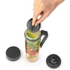 image:imageBrabantia Make amp Take Water Bottle with Strainer 17oz  Travel Water Bottle with Handle amp Fruit Sieve Infuser  Leakproof  Infuser  Easy Filling  Transparent  Dishwasher Safe  Light GrayDark Gray