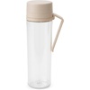 image:imageBrabantia Make amp Take Water Bottle with Strainer 17oz  Travel Water Bottle with Handle amp Fruit Sieve Infuser  Leakproof  Infuser  Easy Filling  Transparent  Dishwasher Safe  Light GraySoft Beige
