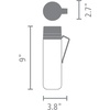 image:imageBrabantia Make amp Take Water Bottle with Strainer 17oz  Travel Water Bottle with Handle amp Fruit Sieve Infuser  Leakproof  Infuser  Easy Filling  Transparent  Dishwasher Safe  Light GraySoft Beige