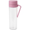 image:imageBrabantia Make amp Take Water Bottle with Strainer 17oz  Travel Water Bottle with Handle amp Fruit Sieve Infuser  Leakproof  Infuser  Easy Filling  Transparent  Dishwasher Safe  Light GrayLilac Pink