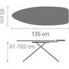 image:imageBrabantia Premium Ironing Board with Heat Resistant Parking Zone  XLarge Size D  Fairtrade Bubbles  Tall amp Wide Adjustable Height 3140 Easy Fold AntiCollapse Lock NonSlip FeetTitan Oval